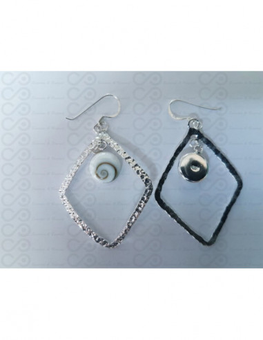 LE 0414 Pendientes Shiva Ojo Plata