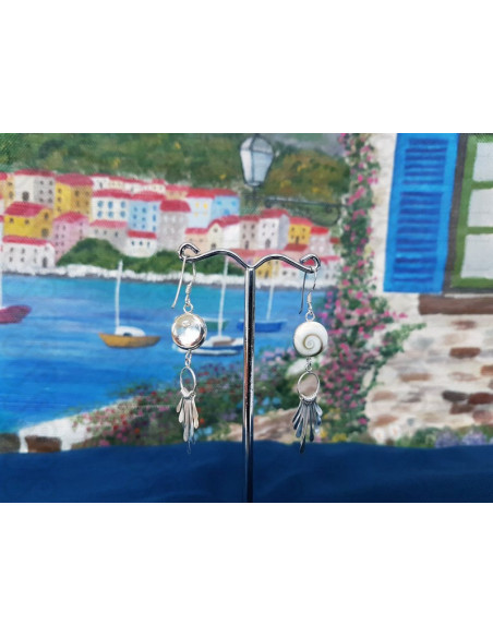 LE 0417 Boucles d'oreilles Shiva Oeil Argent