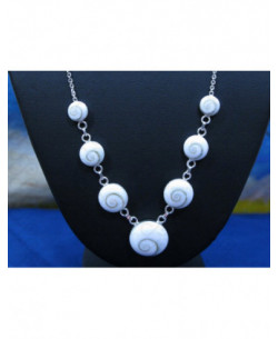 NS 0025 Necklace Shiva Eye Shell Silver 2