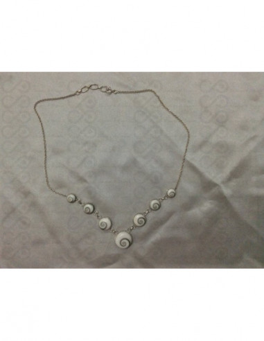 NS 0060 Necklace Shiva Eye Shell Silver