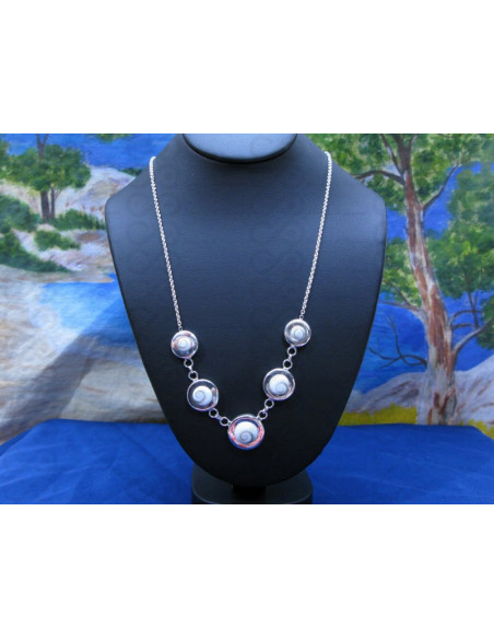 NS 0064 Colar Olho Shiva Prata