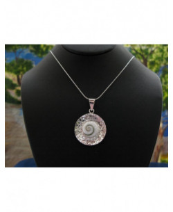 SP 0015 Pendant Shiva Eye Shell Silver