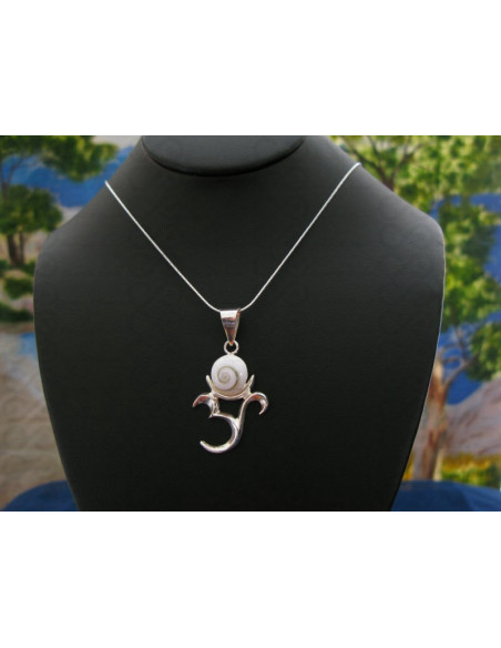 SP 0039 Pendant Shiva Eye Shell Silver