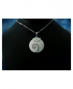 SP 0040 Pendant Shiva Eye Shell Silver