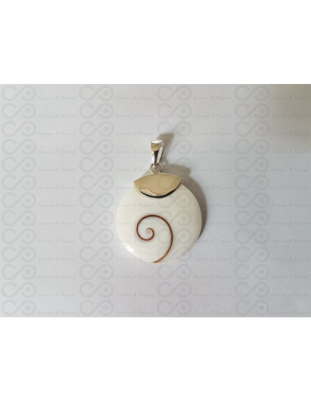 SP 0040 Pendant Shiva Eye Shell Silver