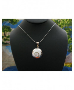 SP 0043 Pendant Shiva Eye Shell Silver