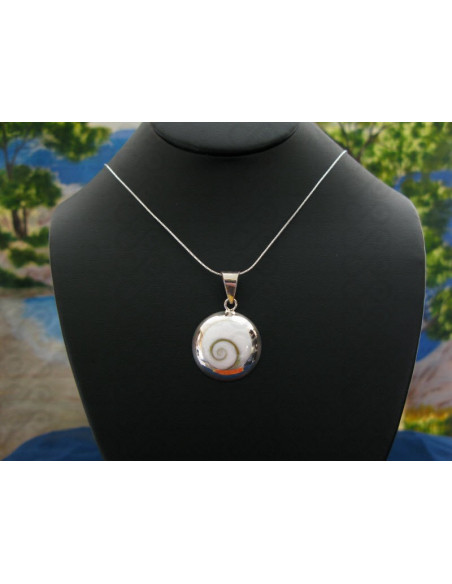 SP 0043 Pendant Shiva Eye Shell Silver