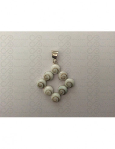 SP 0050 Pendant Shiva Eye Shell Silver