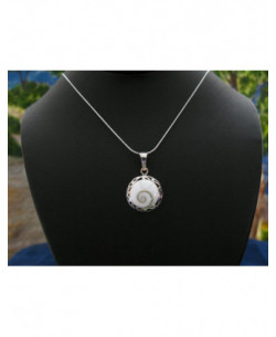 SP 0055 Pendant Shiva Eye Shell Silver