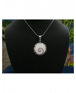 SP 0056 Pendant Shiva Eye Shell Silver