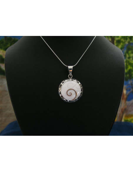 SP 0056 Pendant Shiva Eye Shell Silver