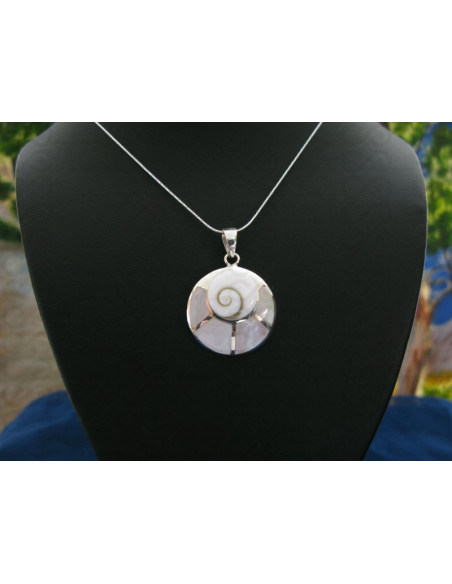 SP 0083 Pendant Shiva Eye Shell Silver