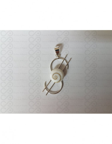 SP 0091 Pendant Shiva Eye Shell Silver