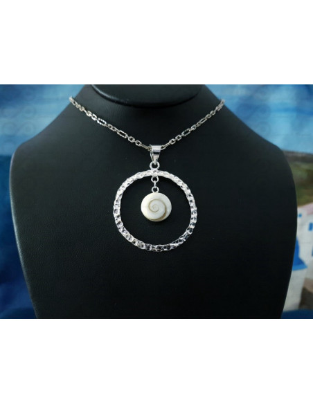 SP 0092 Pendant Shiva Eye Shell Silver