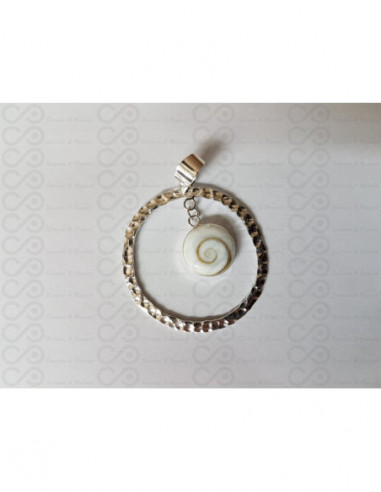SP 0092 Pendant Shiva Eye Shell Silver