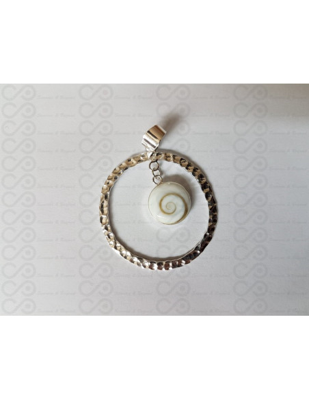 SP 0092 Pendant Shiva Eye Shell Silver