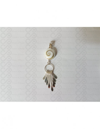 SP 0093 Pendant Shiva Eye Shell Silver