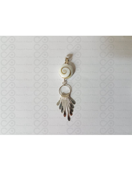 SP 0093 Pendant Shiva Eye Shell Silver