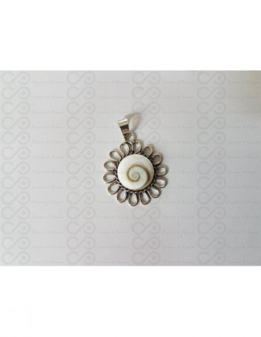 SP 0094 Pendant Shiva Eye Shell Silver