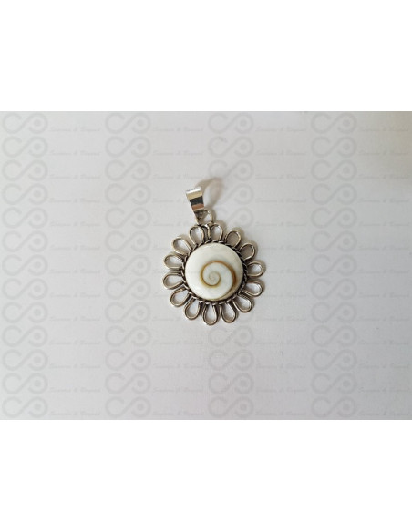 SP 0094 Pendant Shiva Eye Shell Silver