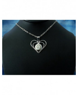 SP 0095 Pendant Shiva Eye Shell Silver