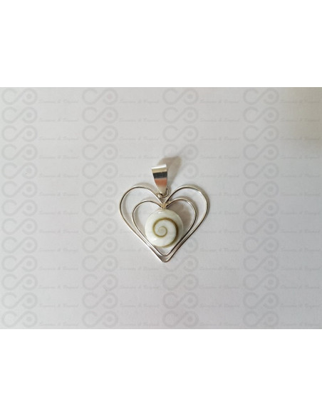 SP 0095 Pendant Shiva Eye Shell Silver