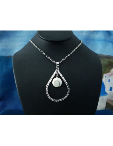 SP 0096 Pendant Shiva Eye Shell Silver