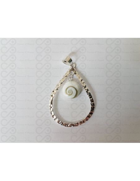 SP 0096 Pendant Shiva Eye Shell Silver
