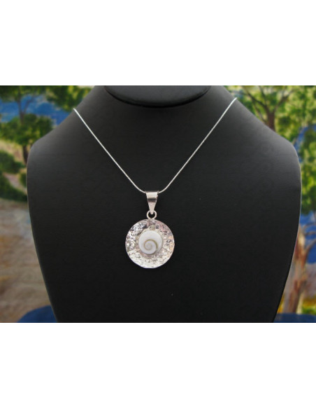 SP 0120 Pendant Shiva Eye Shell Silver