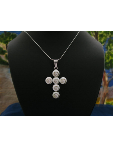 SP 0144 Pendant Shiva Eye Shell Silver