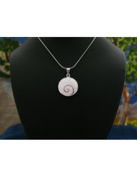 SP 0180 Pendant Shiva Eye Shell Silver