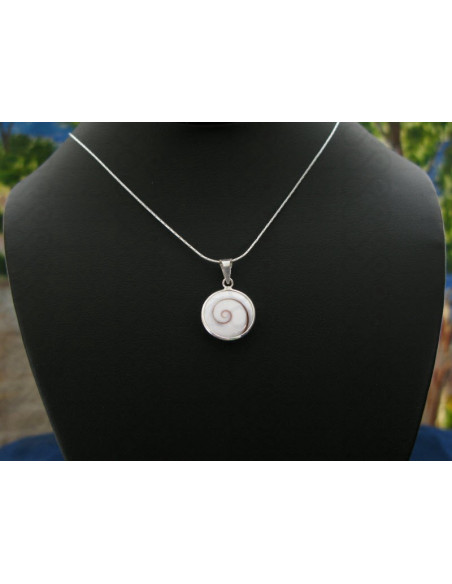 SP 0189 Pendant Shiva Eye Shell Silver