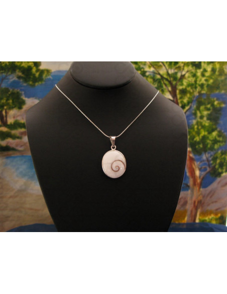 SP 0199 Pendant Shiva Eye Shell Silver