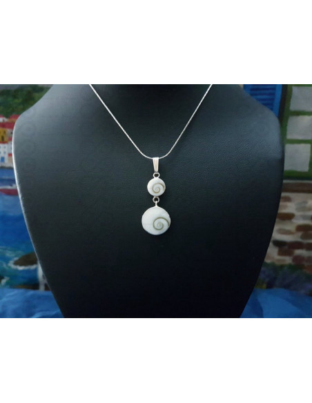 SP 0246 Pendant Shiva Eye Shell Silver