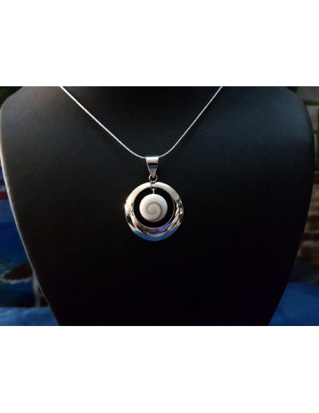 SP 0250 Pendant Shiva Eye Shell Silver