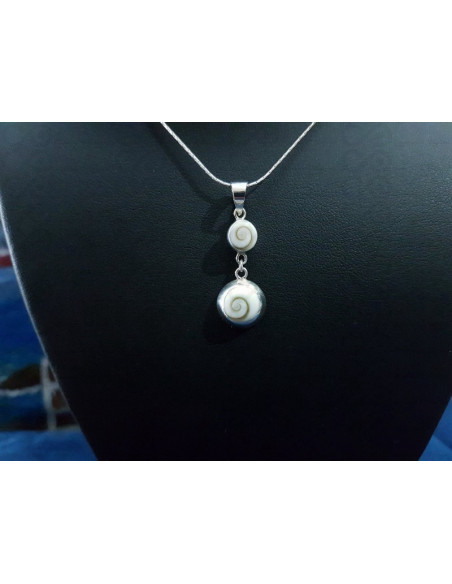 SP 0251 Pendant Shiva Eye Shell Silver