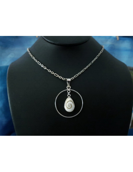 SP 0257d Pendant Shiva Eye Shell Silver