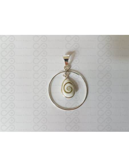 SP 0257d Pingente Olho Shiva Prata