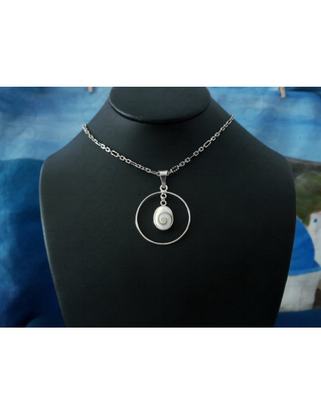 SP 0257o Pendant Shiva Eye Shell Silver