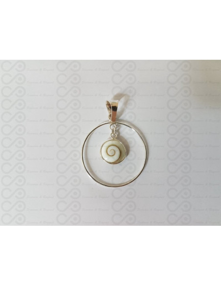 SP 0257r Pingente Olho Shiva Prata