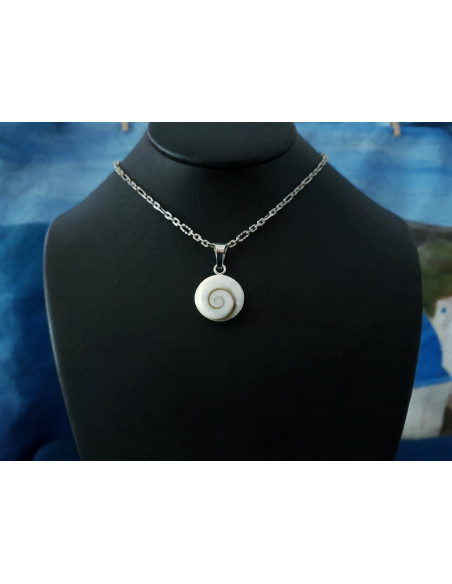 SP 0265 Pendant Shiva Eye Shell Silver