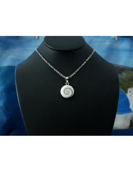 SP 0273 Pendant Shiva Eye Shell Silver