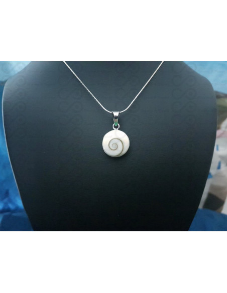 SP 0278 Pendant Shiva Eye Shell Silver