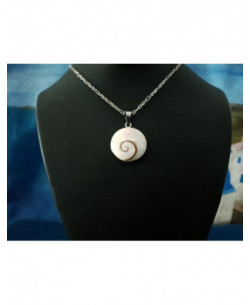 SP 0284 Pendant Shiva Eye Shell Silver