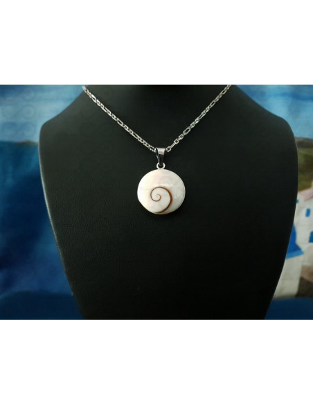 SP 0284 Pendant Shiva Eye Shell Silver