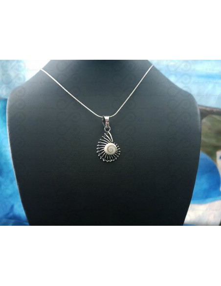 SP 0292 Pendant Shiva Eye Shell Silver