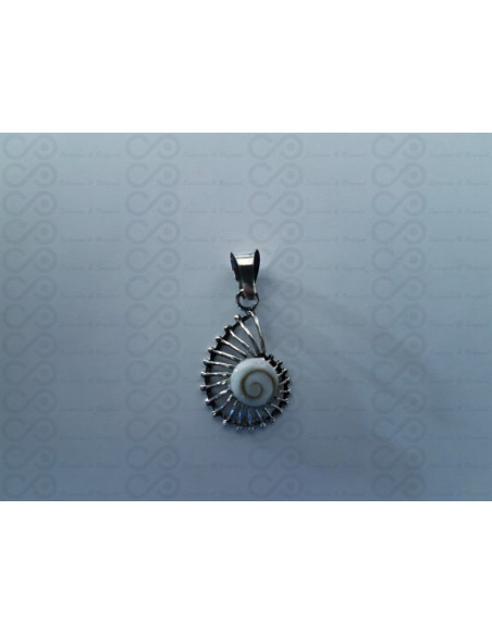 SP 0292 Pendant Shiva Eye Shell Silver