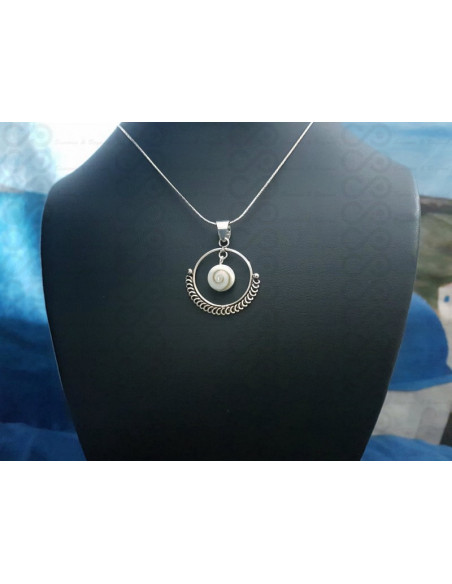 SP 0293 Pendant Shiva Eye Shell Silver