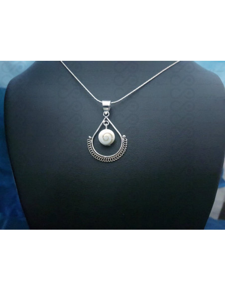 SP 0294 Pendant Shiva Eye Shell Silver