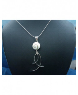 SP 0296 Pendant Shiva Eye Shell Silver